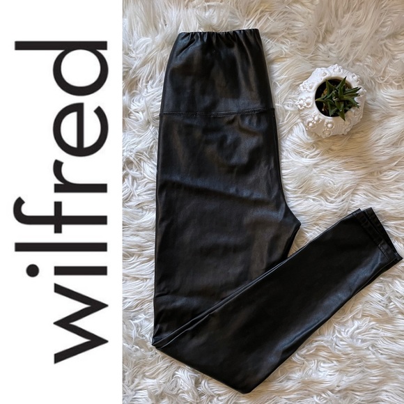 EUC Wilfred Free Daria Pant in black vegan leather, brand tags removed - Picture 7 of 14